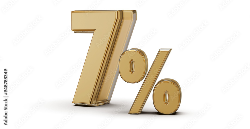 7 Percent Off Sale . Red Number Promotion 7 Percent Off Sale . Red Number Promotion