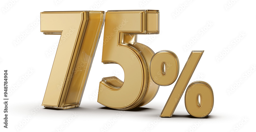 75 Percent Off Sale . Red Number Promotion 75 Percent Off Sale . Red Number Promotion