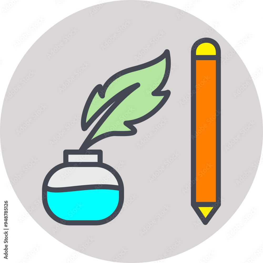 Writing Equipment Vector Icon Writing Equipment Vector Icon