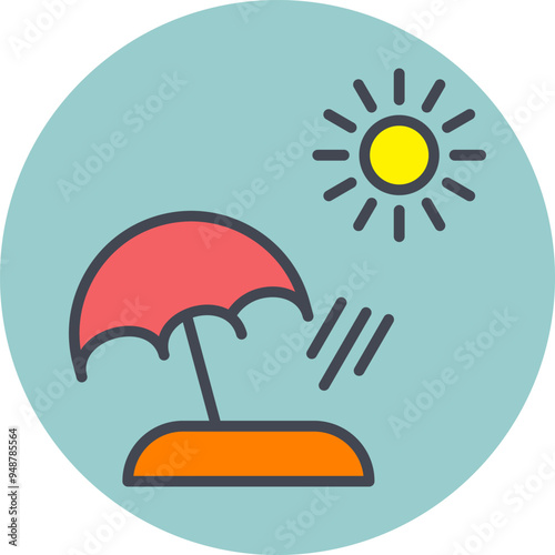Beach Vector Icon