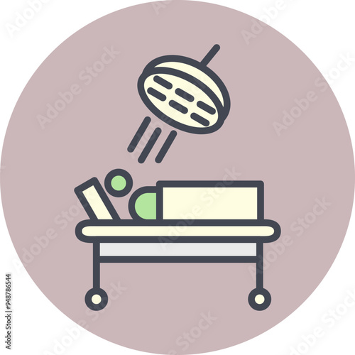 Operating Room Light Vector Icon