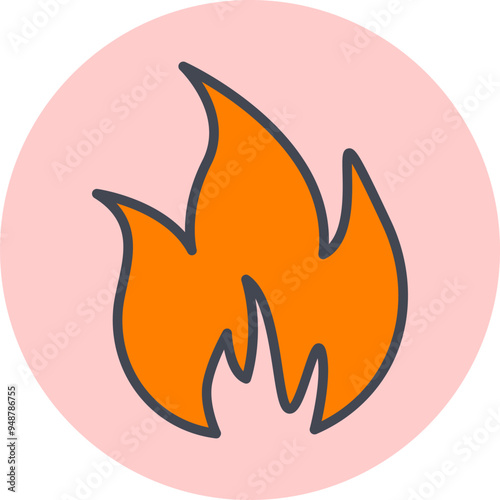 Flame Vector Icon