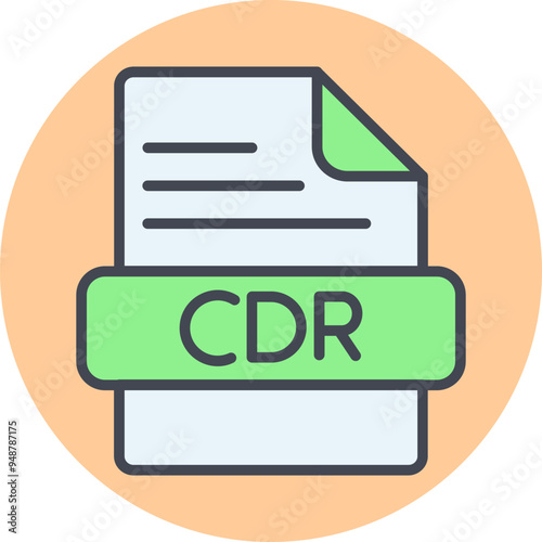 CDR Vector Icon