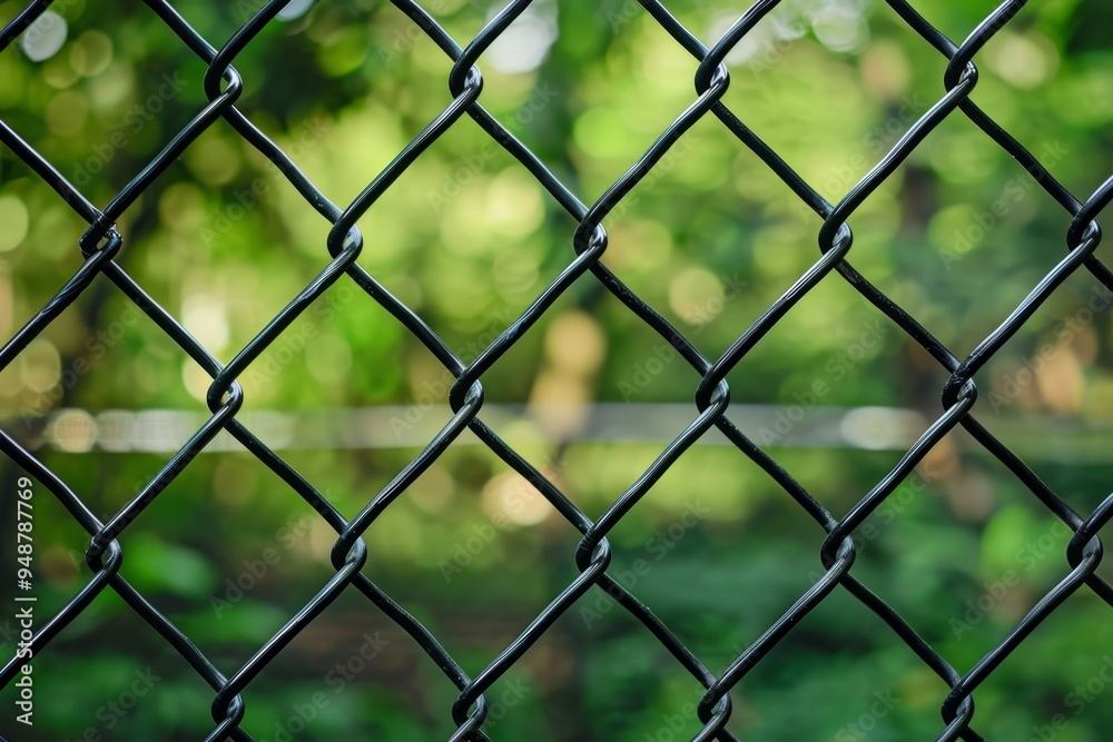 Fototapeta premium A chain link fence symbolizing the strength of connections in relationships
