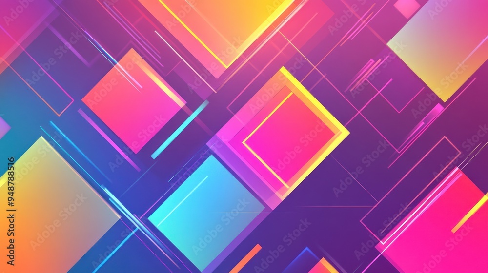 Abstract Geometric Background with Bright Colors Abstract Geometric Background with Bright Colors