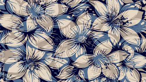 Botanical background. Abstract plant shapes. Minimalist illustration for printing on wall decorations.