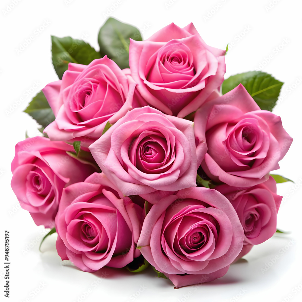 a group of pink roses with white background a group of pink roses with white background
