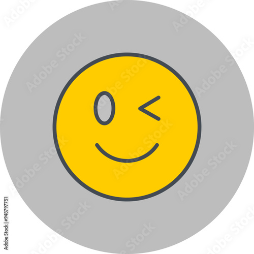 Winking Face Vector Icon