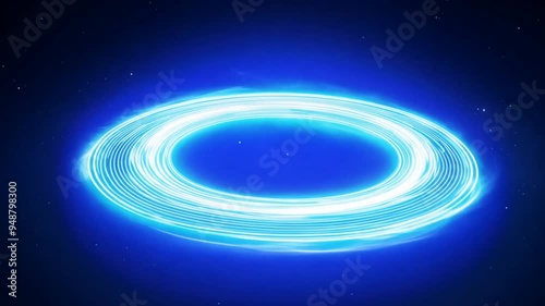 Radiant Plasma Ring on a Dark Background