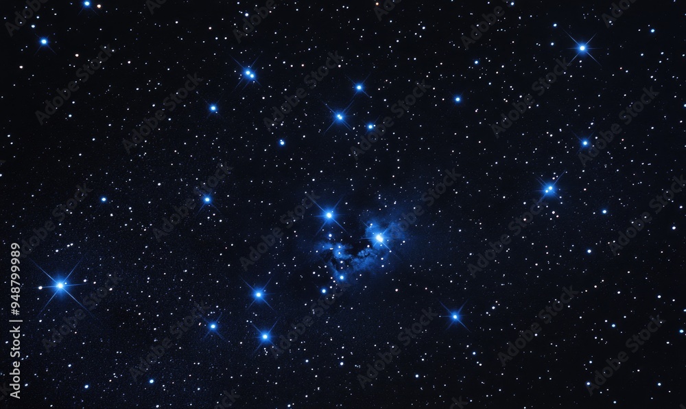 Dark night sky with bright shiny stars and constellations Dark night sky with bright shiny stars and constellations