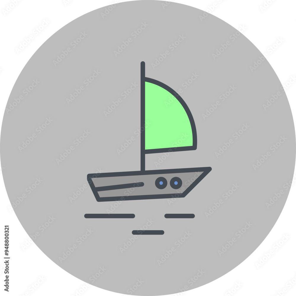 Sailboat Vector Icon