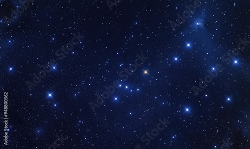 Wallpaper Mural Dark night sky with bright shiny stars and constellations Torontodigital.ca