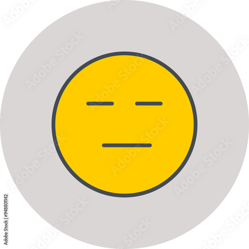 Neutral Face Vector Icon