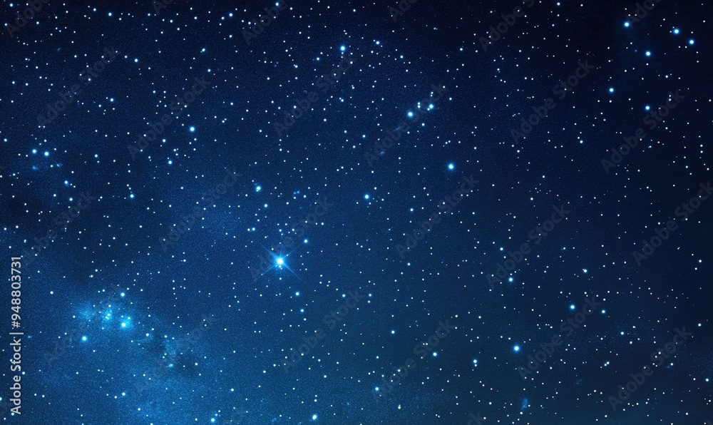 Fototapeta premium Dark night sky background with shiny stars