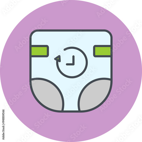 Diaper Duty Vector Icon