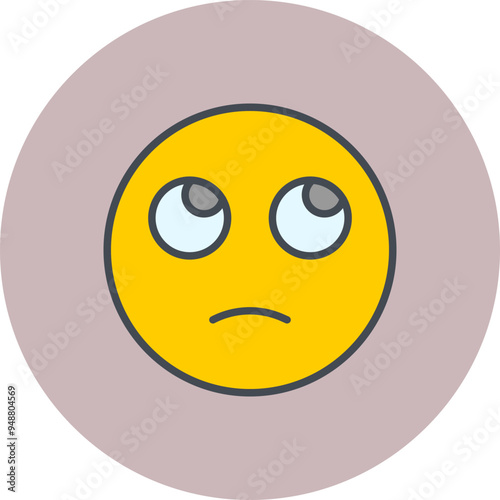 Face with Rolling Eyes Vector Icon