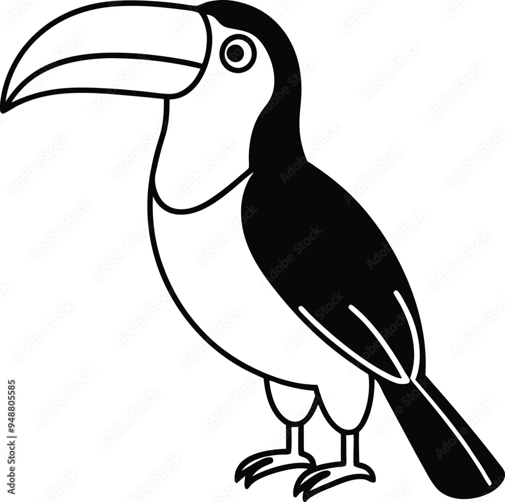 Obraz premium Sweet bird vector for children’s art projects 