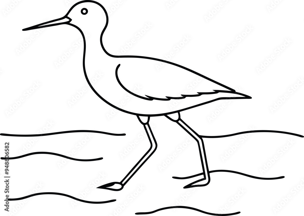 Fototapeta premium Cute bird drawing for kids artistic expression 