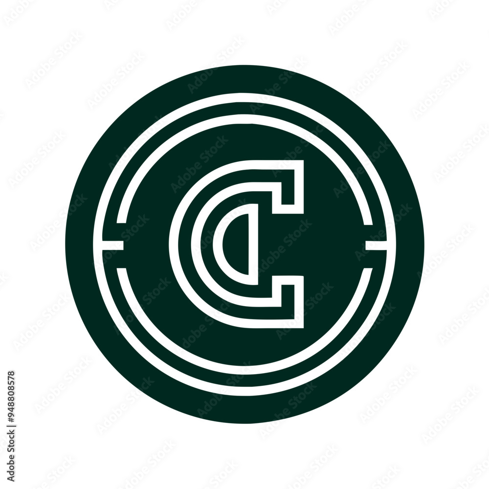 Modern Minimalistic Vector Logo Featuring the Letter C with Geometric Design and Clean Lines Modern Minimalistic Vector Logo Featuring the Letter C with Geometric Design and Clean Lines