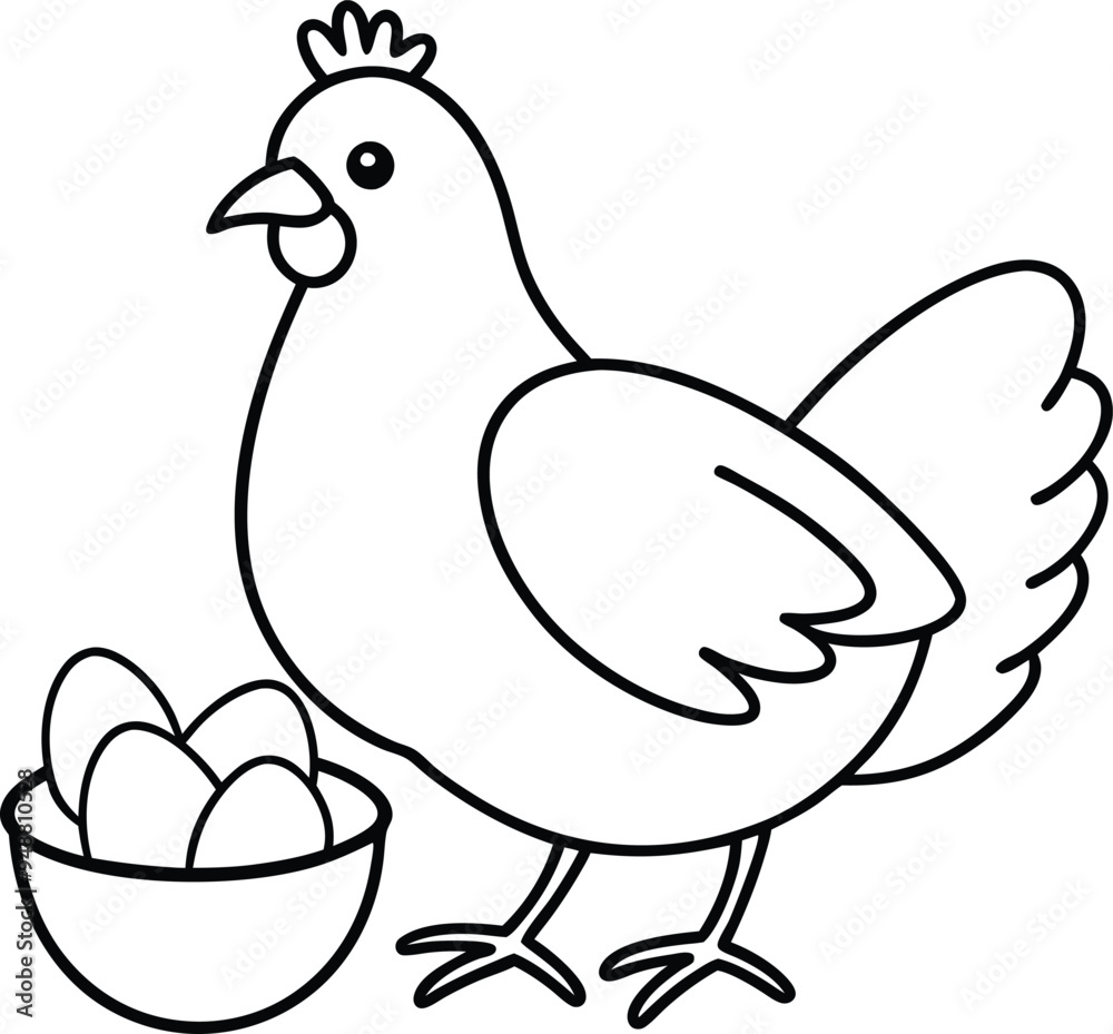illustration of a chicken illustration of a chicken
