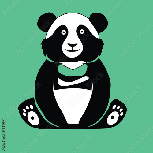 Vectorize Panda as a frame for decorate