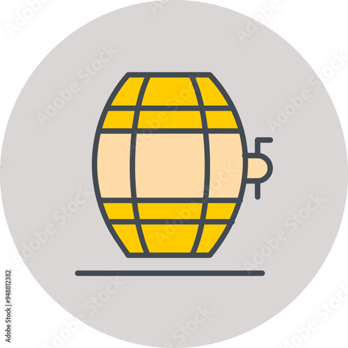 Wine Barrel Rack Vector Icon