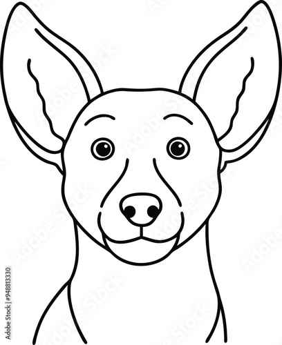 Cute puppy vector with a joyful stance and friendly eyes
