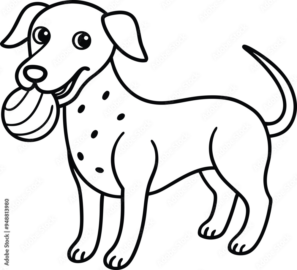 Smiling puppy vector with a big tail and fun patterns to color
Smiling puppy vector with a big tail and fun patterns to color