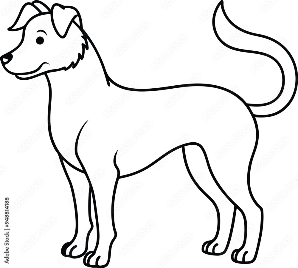Joyful dog vector with a friendly pose and happy eyes
Joyful dog vector with a friendly pose and happy eyes