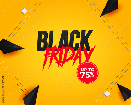 Vector flat black friday sale background