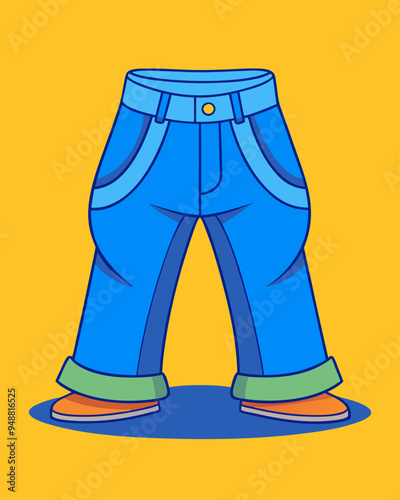 Blue jeans for your activity stock illustration