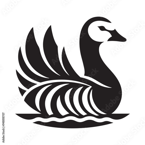 Barnacle Goose Silhouette Vector Illustrations - Perfect for Graphic Design photo