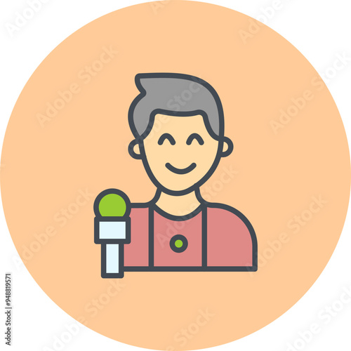 News Correspondent Vector Icon