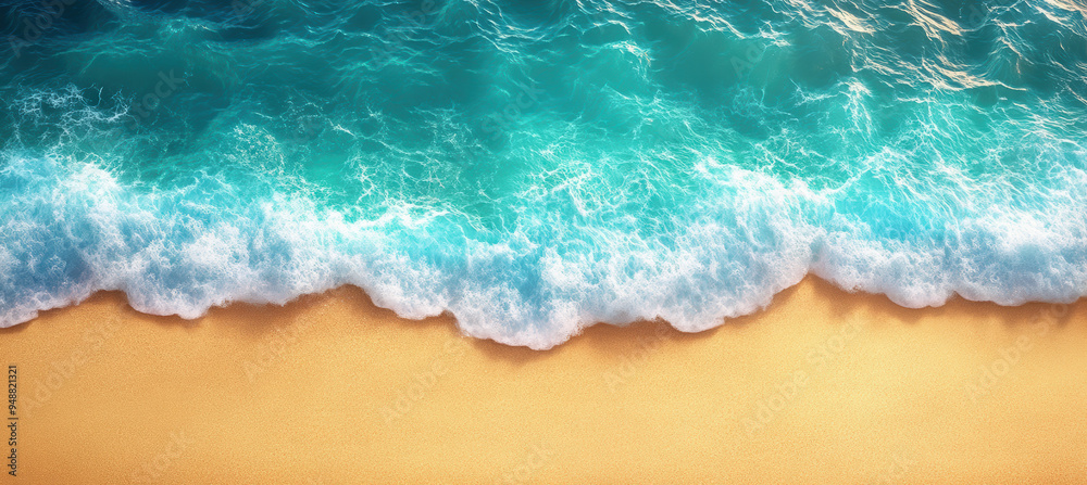 Obraz premium Idyllic Beach with Blue Sea and Sand