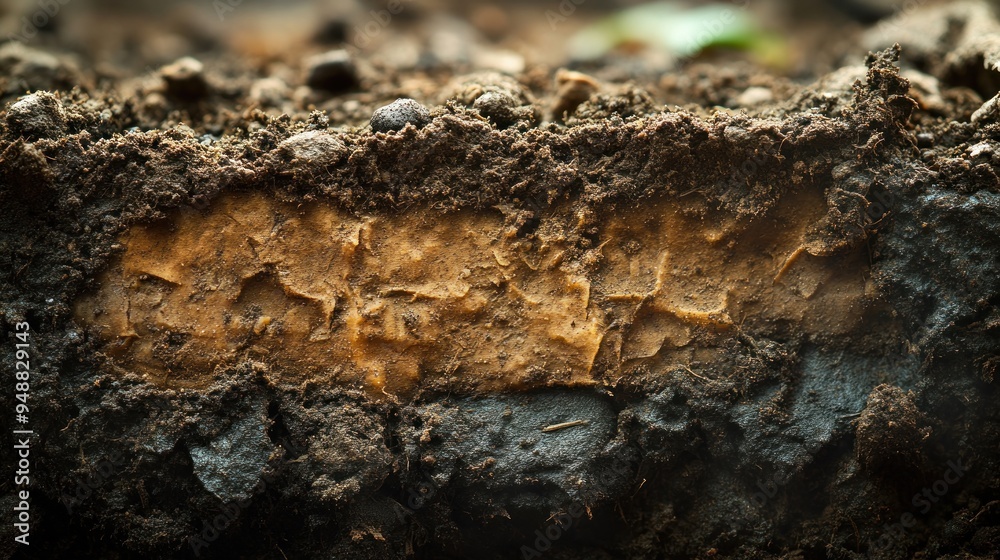 Close-up of Soil Layers Close-up of Soil Layers