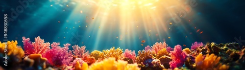 A mesmerizing underwater cityscape from a worms-eye view photo