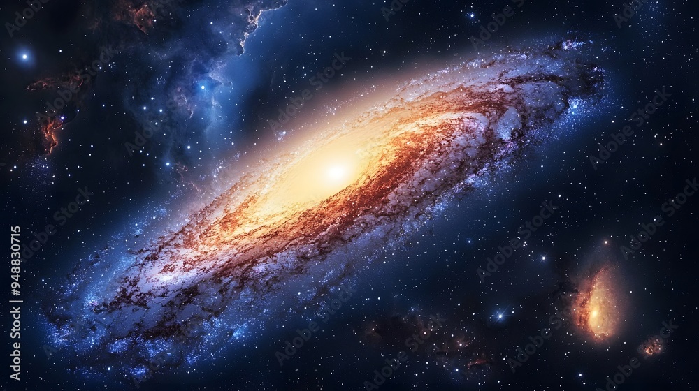 Fototapeta premium Spiral Galaxy in the Vastness of Space