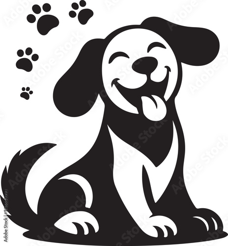 Happy Baby Dog vector