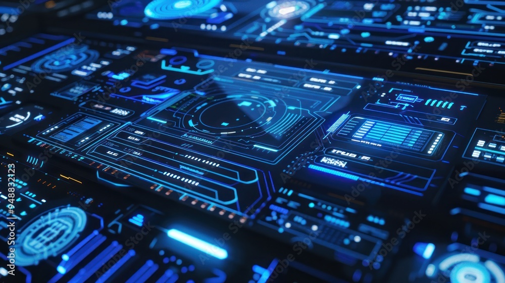 Fototapeta premium Futuristic Technology Interface: A Glimpse into the Future