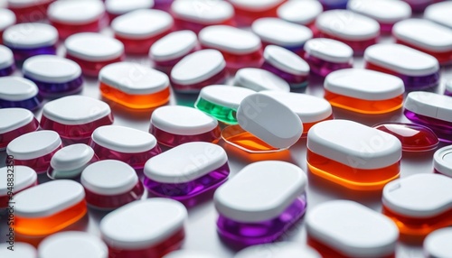 A close-up of a blister pack of tablets being opened, with individual tablets visible and ready for use, showcasing the convenience of packaging, Generative AI