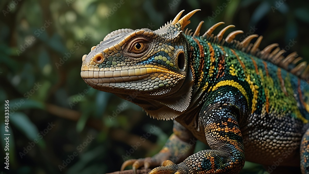 iguana on a branch iguana on a branch