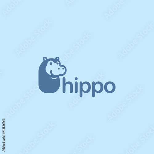 Ready Hippo logo for kid and baby clothing brands