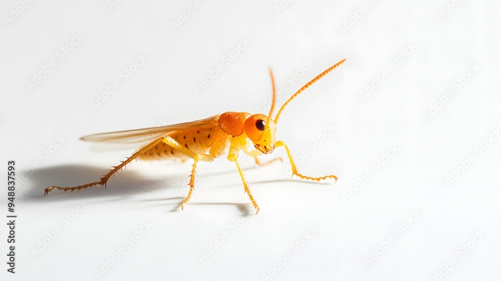 thrips insect on a pure white background. Thrips insect on a pure white background -. A close-up image of a vibrant orange insect showcasing its delic thrips insect on a pure white background. Thrips insect on a pure white background -. A close-up image of a vibrant orange insect showcasing its delic