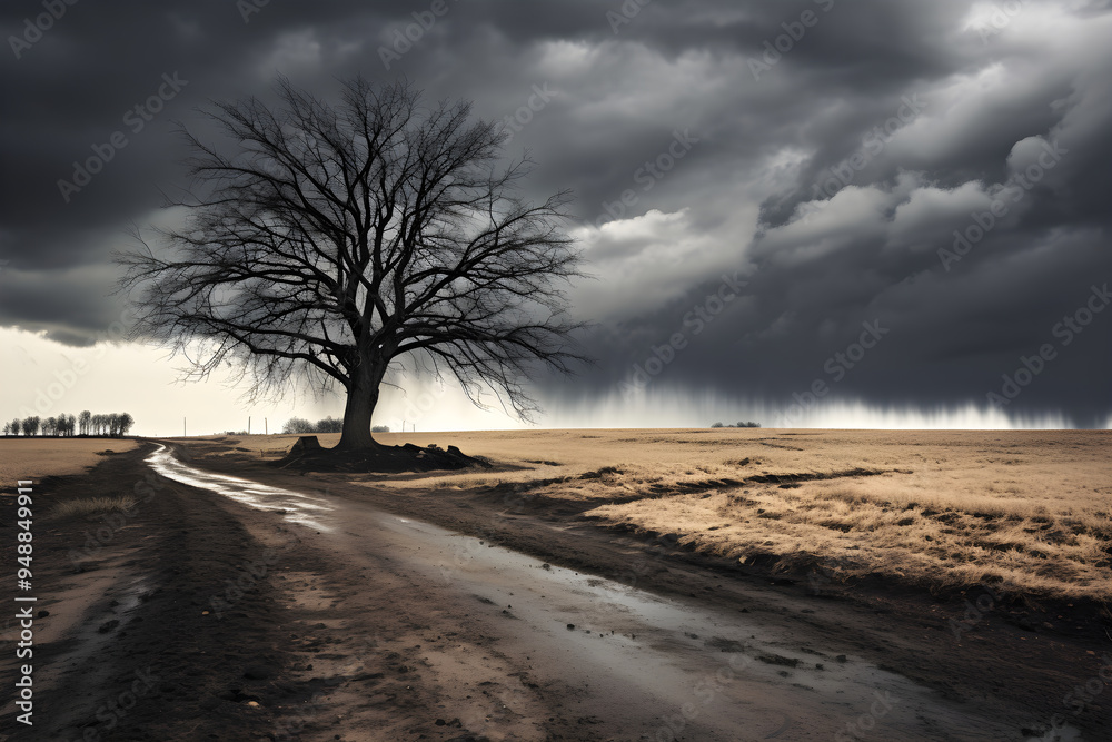 Gloomy Weather: The Unending Dance of Dark Clouds, Bare Branches, and Lonesome Streets Gloomy Weather: The Unending Dance of Dark Clouds, Bare Branches, and Lonesome Streets
