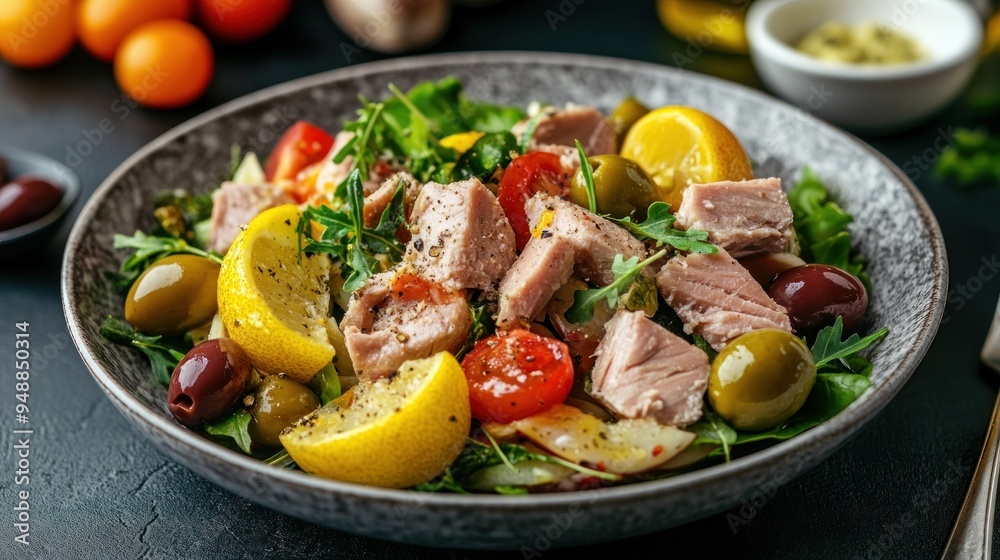 Tuna Salad with Olives, Lemon, and Tomatoes Tuna Salad with Olives, Lemon, and Tomatoes