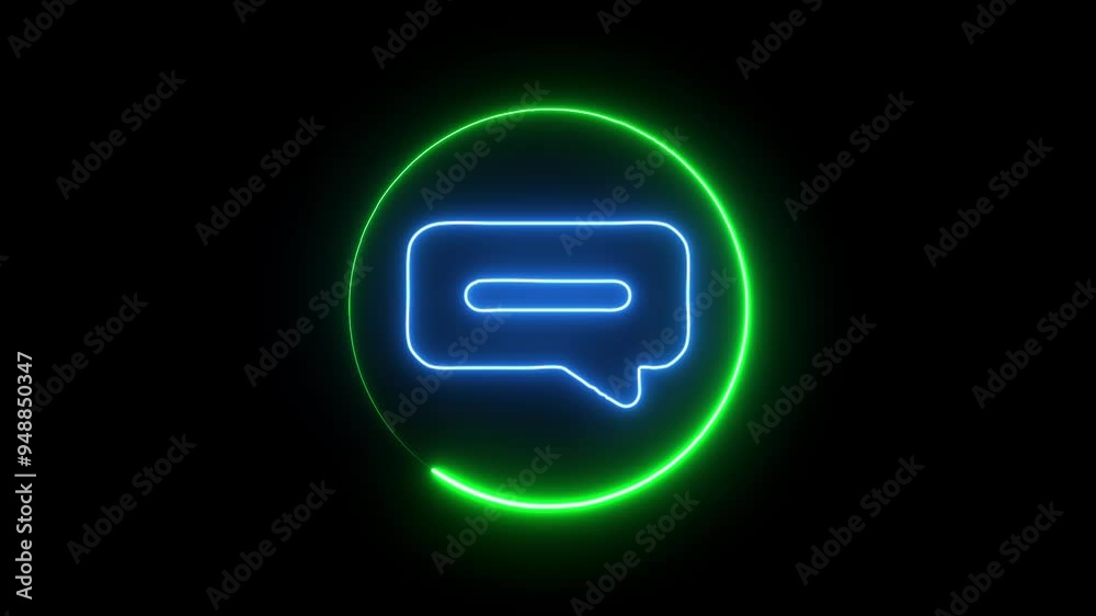 Letter icon abstract seamless animation 4K neon lines. Beautiful animation of multicolored neon lines Letter icon abstract seamless animation 4K neon lines. Beautiful animation of multicolored neon lines