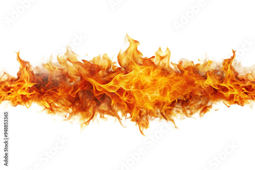 fire and flames isolated on a white background