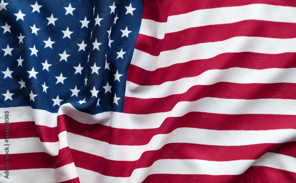 Obraz premium Rippled American flag