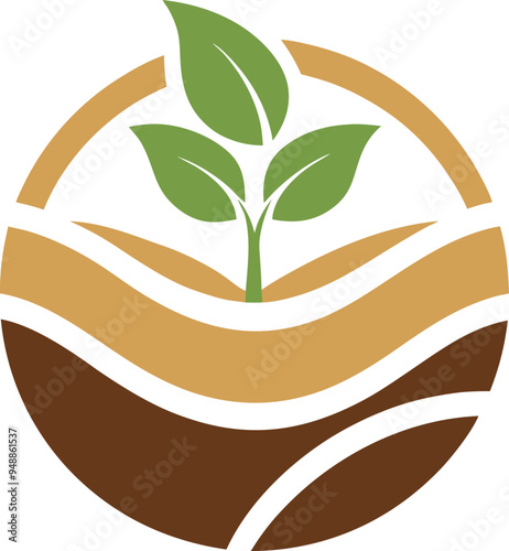 Plant seed logo, reforestation logo go green vector line art illustration