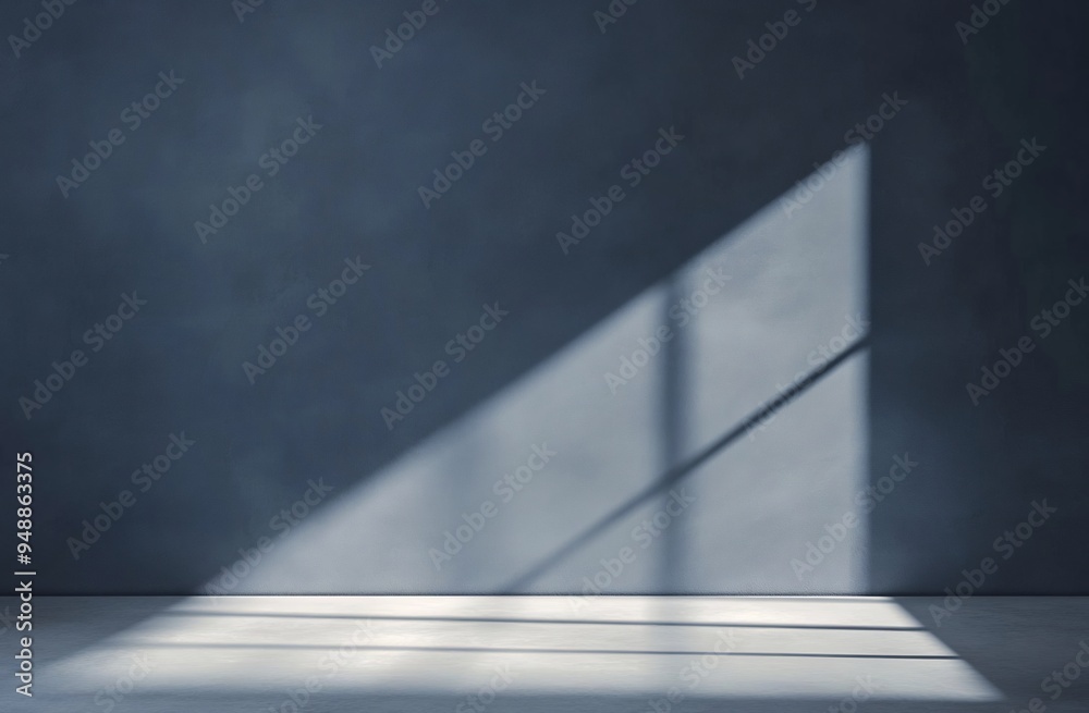 wall with light coming from the right side, casting soft shadows on an empty floor wall with light coming from the right side, casting soft shadows on an empty floor